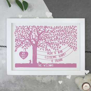 Personalised Our Family Tree Print, 6 of 7