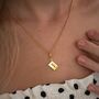 18ct Gold Cassette Tape Charm Necklace, thumbnail 1 of 5