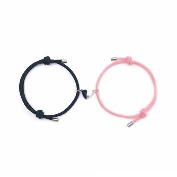 Pair Of Milan Rope Couples Magnet Valentine's Bracelets, 4 of 6