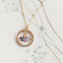 Family Birthstone Halo Necklace, thumbnail 2 of 10