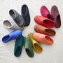 Fair Trade Unisex Eco Felt Mule Slippers Suede Sole, thumbnail 1 of 12