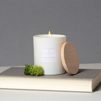 'Seven Woods' Vetiver, Moss, Bluebell Luxury Soy Candle, 2 of 7