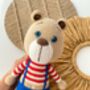 Cute Organic Handmade Teddy Bear For Babies And Kids, thumbnail 7 of 8