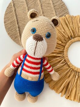 Cute Organic Handmade Teddy Bear For Babies And Kids, 7 of 8