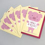 Six 'Hogs And Kisses' Pig Thank You Cards, thumbnail 1 of 3