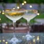 Pair Of Gold Rimmed Vintage Style Champagne Glasses, thumbnail 4 of 11