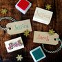 Personalised Christmas Name Rubber Stamp, thumbnail 1 of 2