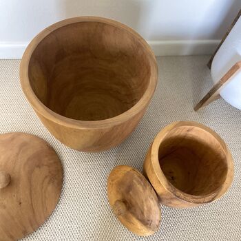 Wooden Pot With Lid, 2 of 5
