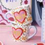 Couples Gold Foil Heart Mugs, thumbnail 1 of 5