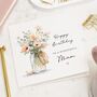 Floral Vase Birthday Card For Mum, thumbnail 1 of 7