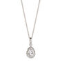 April Birthstone White Topaz Sterling Silver Necklace, thumbnail 3 of 11