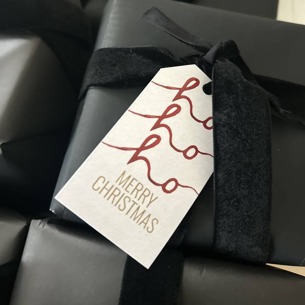Eight X Christmas Gift Tags Ho Ho Ho, 1 of 5