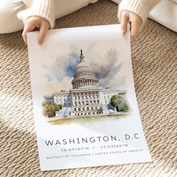 Destination Travel Landmark Posters For Washington D.C, 3 of 7