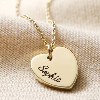 Personalised Vermeil Heart Necklace, 4 of 11