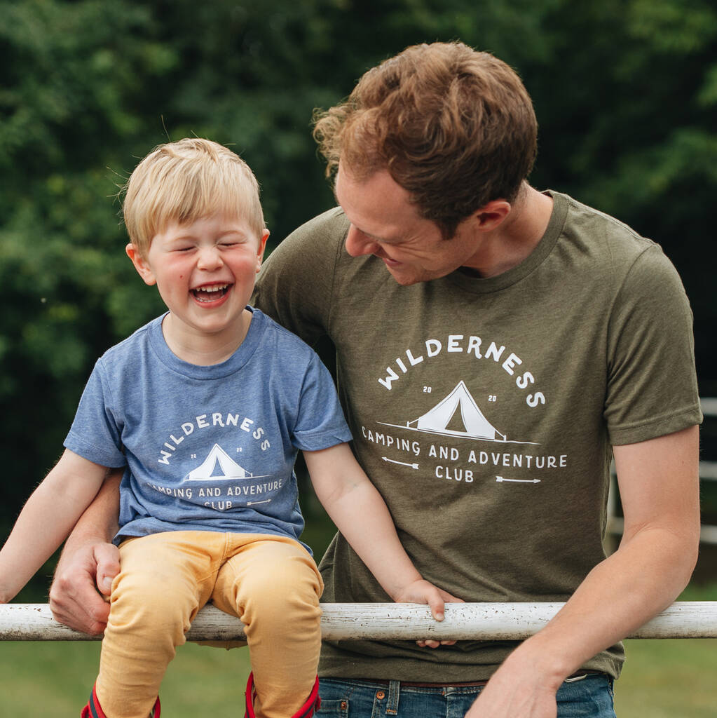 Personalised Family Wilderness Camping Shirt Set, 1 of 9