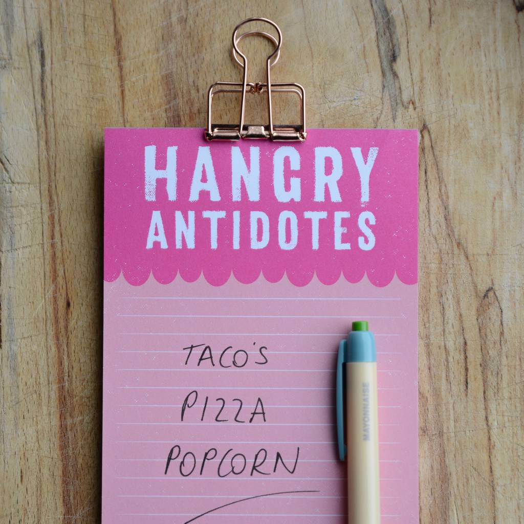 Hangry Antidotes Magnetic Shopping List Pad, 1 of 2