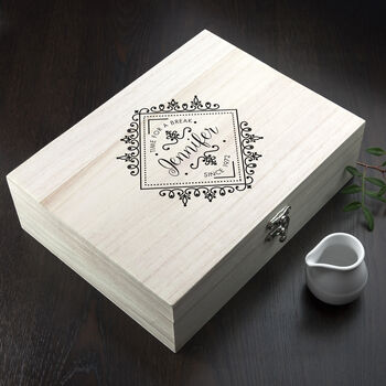 Time For A Break! Personalised Wooden Tea Box, 3 of 9
