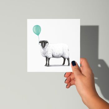 Sheep Balloon Greeting Card, 3 of 6