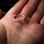 9ct Gold And Sterling Silver Mixed Metal Semi Ring, thumbnail 4 of 6