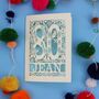 Personalised 80th Birthday Card Papercut Woodland Design, thumbnail 3 of 10