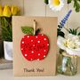 Personalised Teacher T.A. Thank You Wooden Apple Card, thumbnail 1 of 7