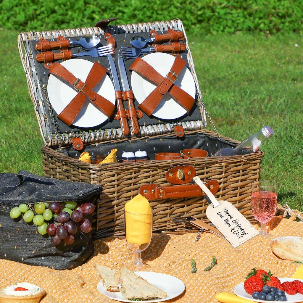 Personalised Cooler Picnic Hamper For Four, 1 of 12