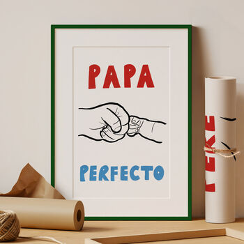 'Papa Perfecto' Perfect Father Fist Bump Print, 2 of 2