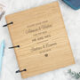 Personalised Wedding Day Guest Book Wooden, thumbnail 1 of 8
