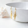 Gold Plated Fish Earrings, thumbnail 6 of 6