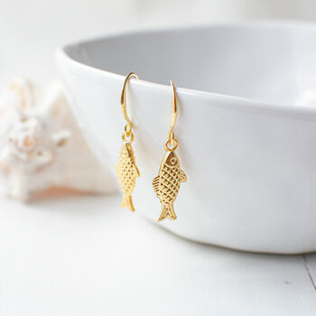 Gold Plated Fish Earrings, 6 of 6