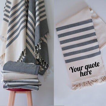 Personalised Cotton Beach And Yoga Towel, 2 of 11