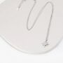 Tiny Starburst Pendant Necklace In Sterling Silver, thumbnail 7 of 12