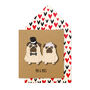 Handmade Wedding Mr And Mrs Frenchies Personalised Card, thumbnail 1 of 4