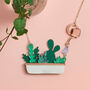 Perspex Window Box And Watering Can Necklace, thumbnail 1 of 5