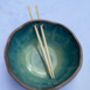 Handmade Ceramic 'Super Noodle' Bowl With Chopsticks, thumbnail 8 of 8