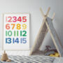 Multicoloured Numbers Print, thumbnail 1 of 2