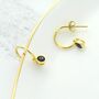 Birthstone Hoops Gold Plated Sterling Silver, thumbnail 1 of 2