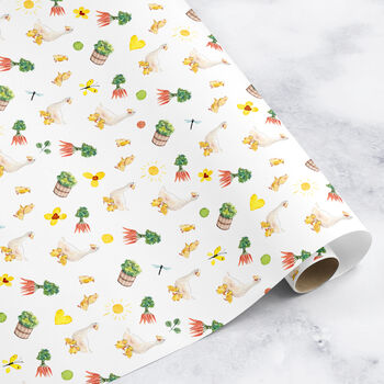 Duck Farm Wrapping Paper Roll Or Folded, 3 of 3