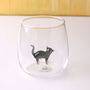 G Decor Handmade Curious And Playful Cats Glass Tumbler, thumbnail 5 of 5