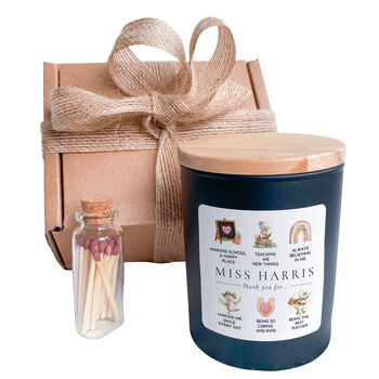 Personalised Teacher Thank You Candle Keepsake Gift, 8 of 10