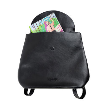Two Way Black Leather Backpack And Shoulder Bag, 9 of 12