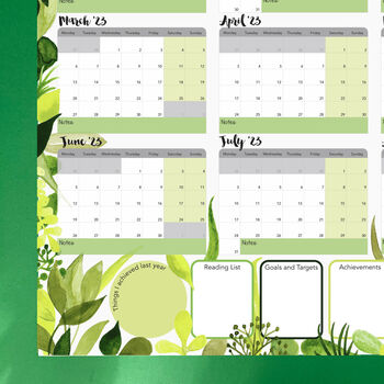 Giant 2022 To 2023 Academic Botanical Wall Planner, 4 of 8