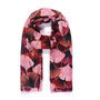 Red/Gold Mix Luxurious Ginkgo Leaf Pashmina Scarf, thumbnail 3 of 4