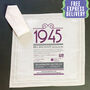 Personalised 80th Birthday Gift 1945 Handkerchief Pair, thumbnail 3 of 7