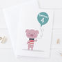 Cute Pig Personalised Birthday Age Card For Children, thumbnail 4 of 6