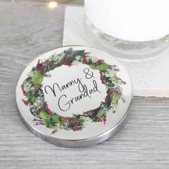 Wreath Scented Christmas Candle For Grandparents, 3 of 8