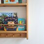 Nursery Bookcase With Rail And Pegs, Nursery Decor, thumbnail 9 of 11