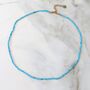 Turquoise Skinny Gemstone Bead Necklace, thumbnail 3 of 7