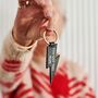 Personalised Lightning Strike Leather Keyring With Hot Stamped Message, thumbnail 3 of 5