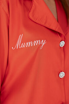 Personalised Women's Luxury Red Christmas Silky Satin Pyjamas, 4 of 10